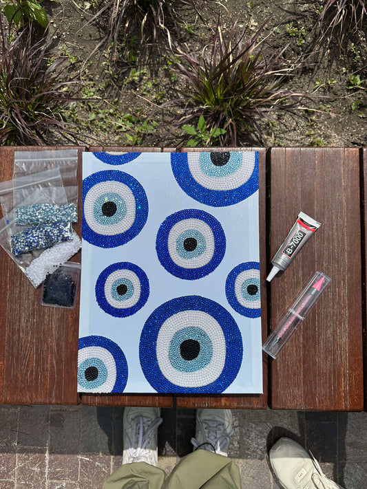 Blue Charm DIY Glitter Art Kit – Limited Edition Canvas